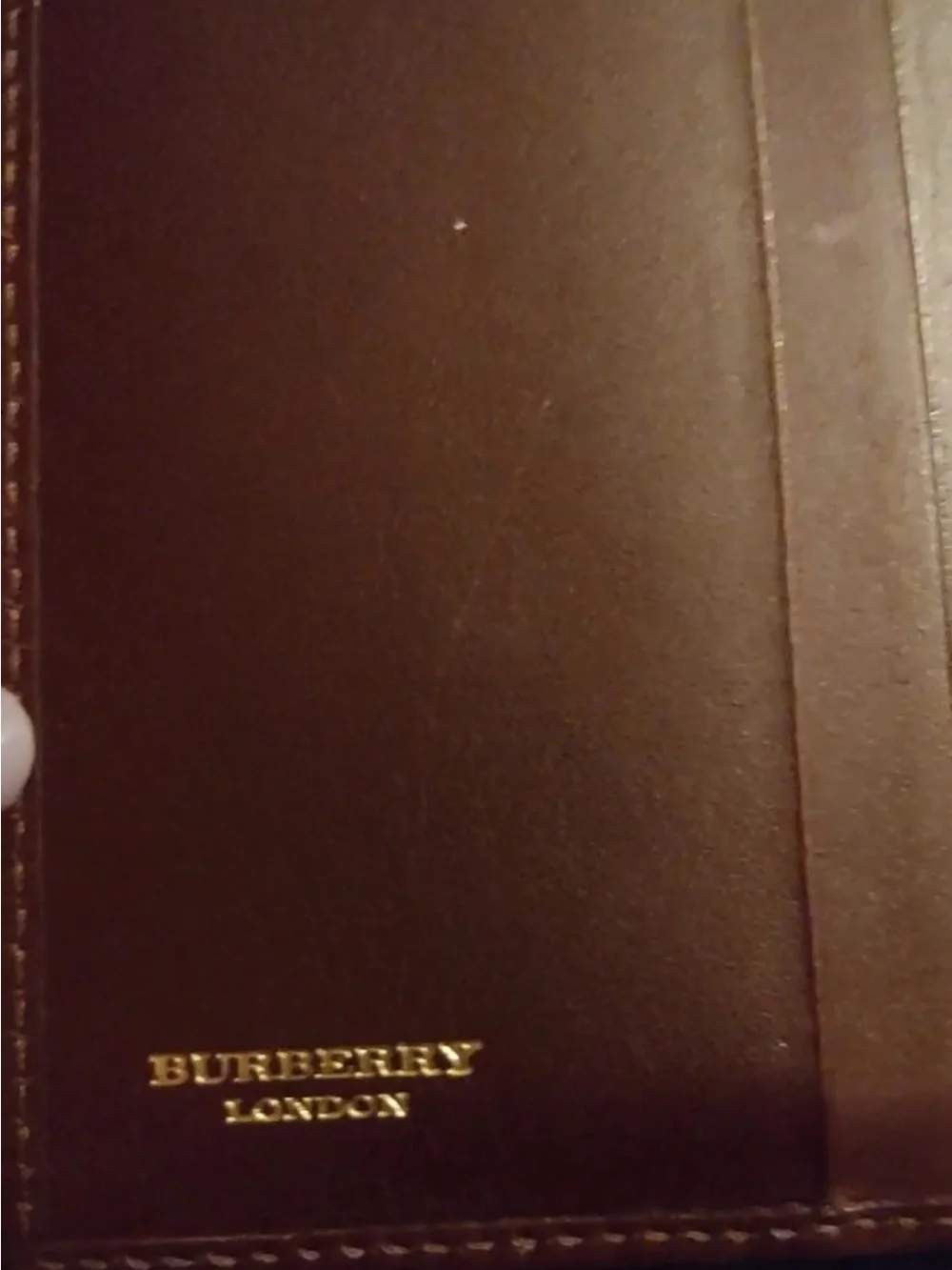 Burberry Brown Leather-Trim Plaid Wallet Clutch